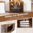 56'' Tall 2-in-1 Hidden Cat Washroom Furniture w/3 Open Shelves Side Entry Doors-2122706609