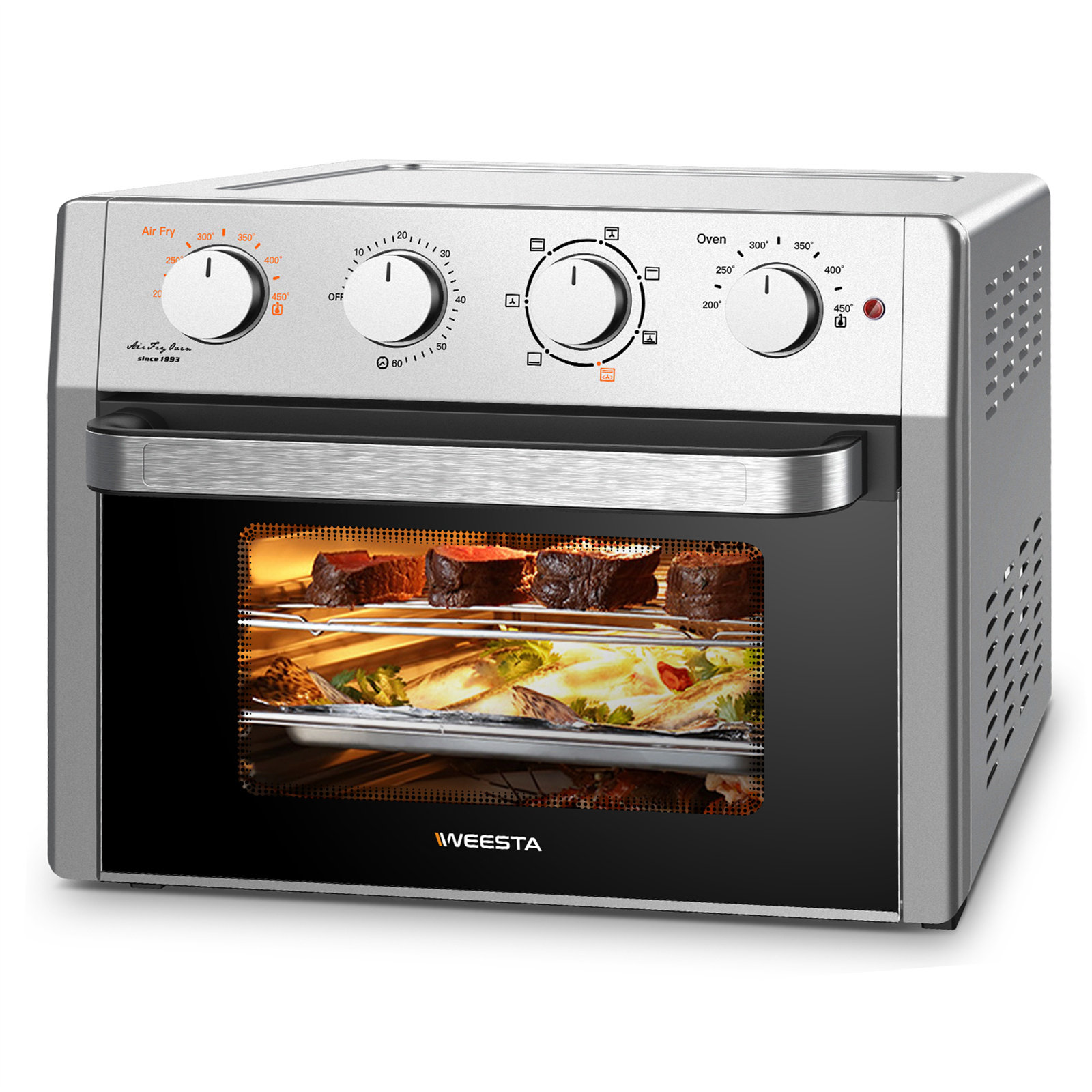 Dash Chef Series 7 in 1 Convection Toaster Oven Cooker 23L Stainless Steel