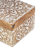 Lemoore Mango Wood Floral Decorative Brown Box with Hinged Lid Set