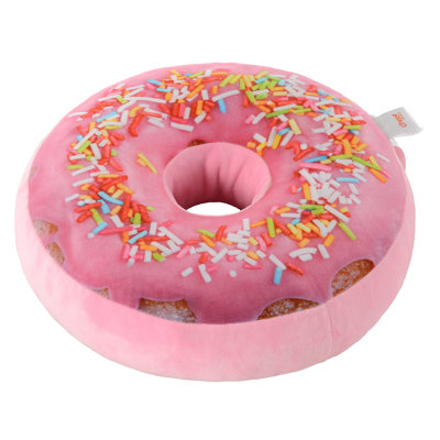 Reversible Plush Donuts Throw Pillow