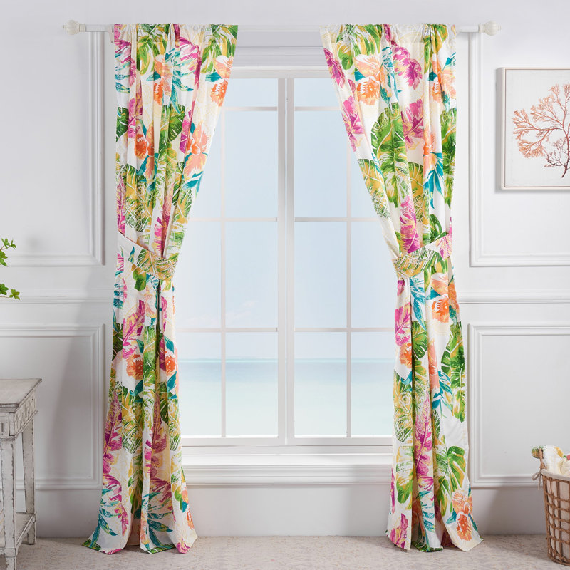 Tropics Punch Microfiber Curtain Panels