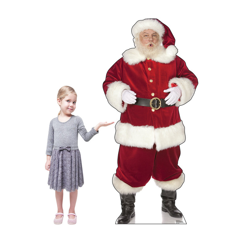 Life-Size Red and White Santa Cardboard Standup