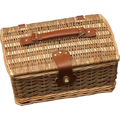 Double Steamed Empty Willow Picnic Basket