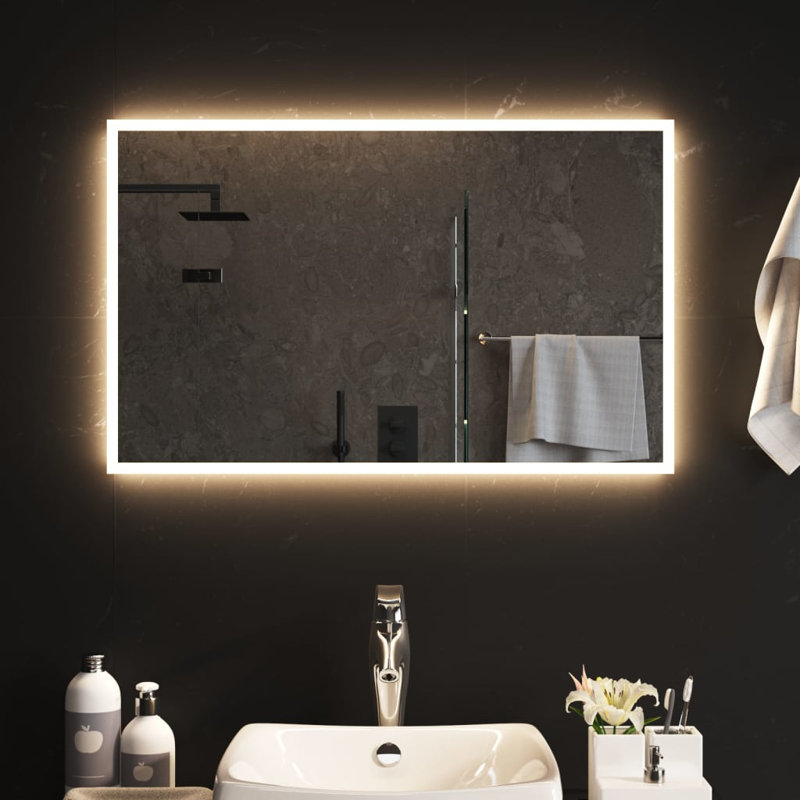 Jesse-James Flat Wall Mirror, 80cm H x 50cm W