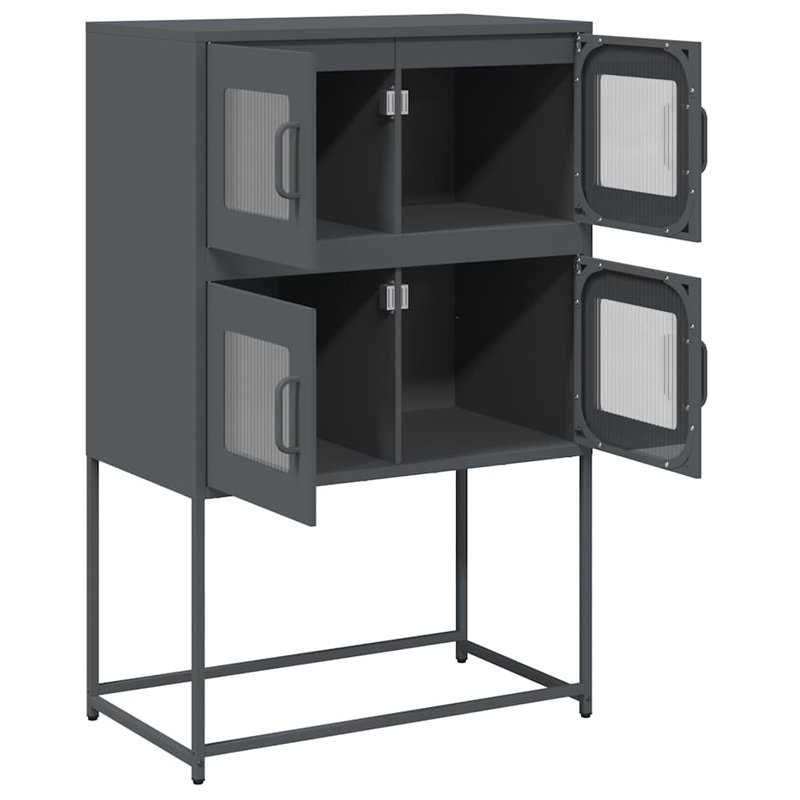 Highboard 68X39x107 Cm Steel, Anthracite