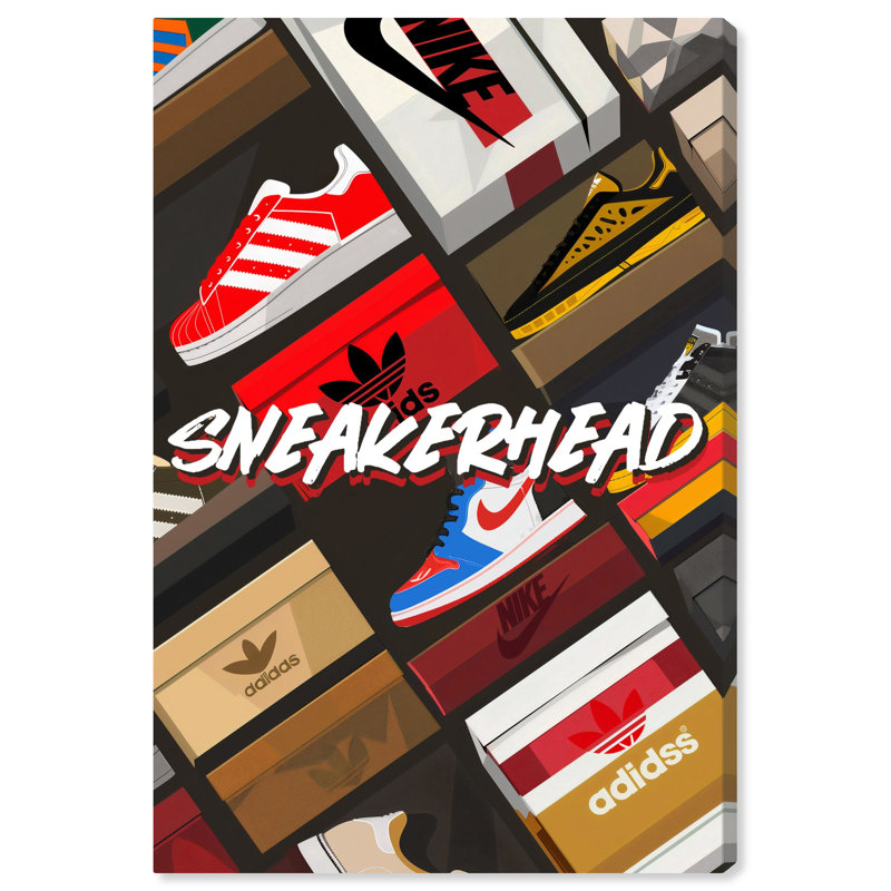 Art mural sur toile 1 pièce, collection Notoriart Sneakerhead, Toile tendue, H 24 po x l 16 po