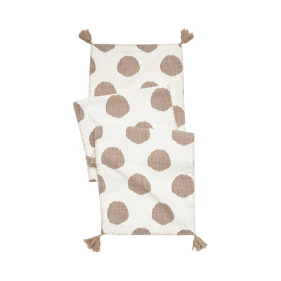 Heflin Dot Azalea Cotton Table Runner
