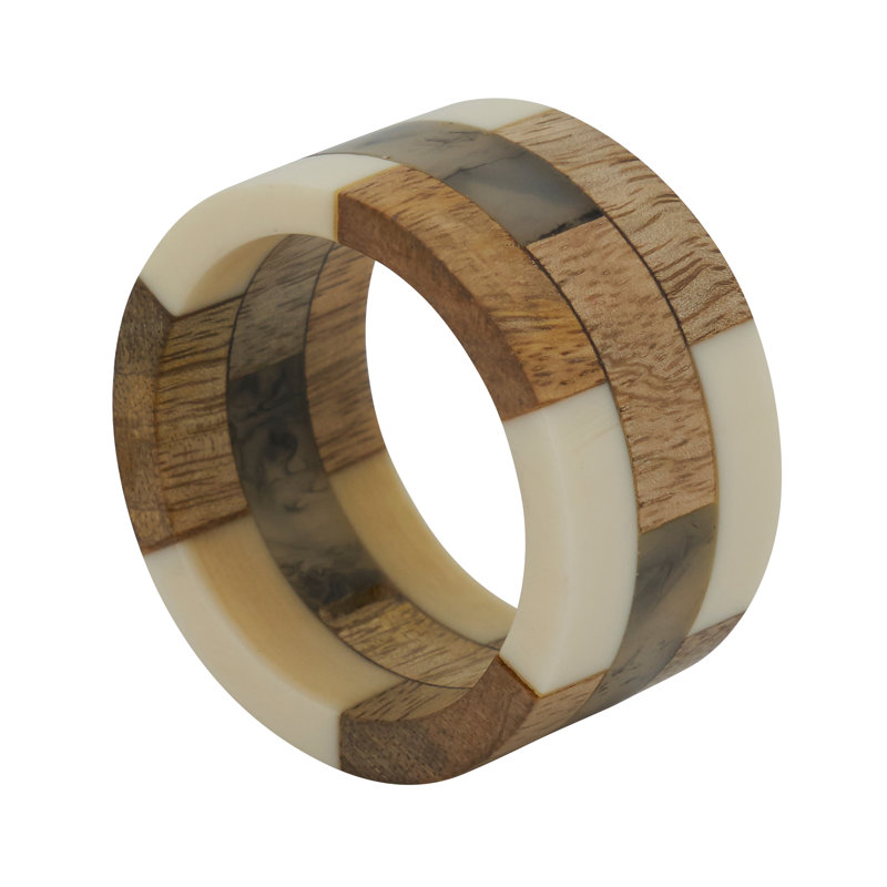 Rond de serviette en bois, Naturel