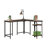 L-Shaped Desk, Brown Finish