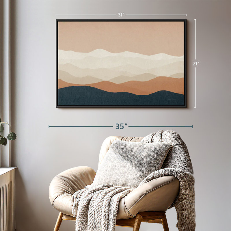 Abstrait «Mojave Mountains II, art mural», H 21 po x l 31 po