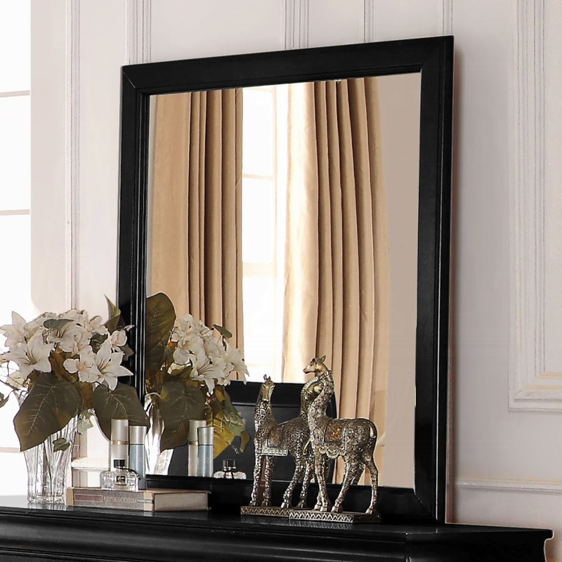 Miroir rectangulaire pour commode Sophia, Platine, 38" x 36"