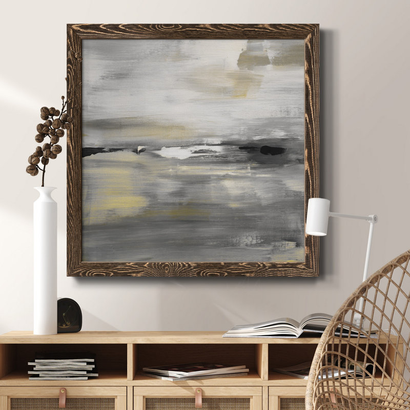 Danse grise II - Reproduction d'art sur toile encadrée, H 17 po x l 17 po x P 1,5 po, Cadre noyer