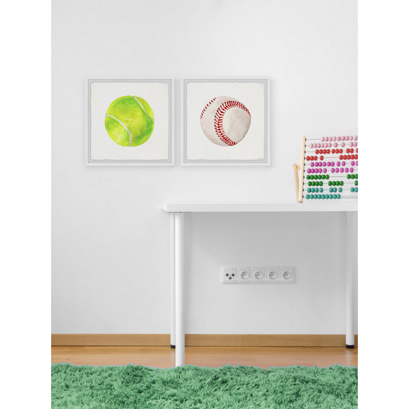 «Bouncy Balls Diptych», ensemble de 2 reproductions encadrées, H 24 po x l 24 po