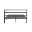 Structure de lit en métal gris anthracite - construction en acier robuste, sommeil silencieux et confortable, facile à assembler, solution de rangement sous le sommier, aucun sommier requis, s'adapte aux matelas plus épais de 8 po, 600 lb