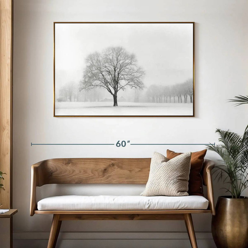 Debout seul, 46 po x 31 po, Cadre flottant doré
