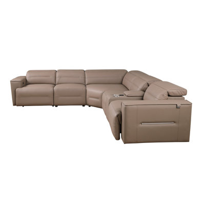 Nexus Brown 6-Piece Power Reclining Sectional