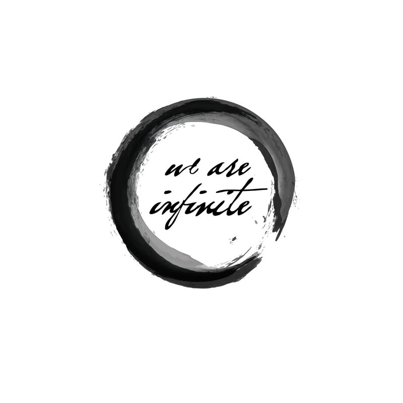 We Are Infinite - Minimalist Calligraphy by Nordic Print Studio - No Frame Gallery-Wrapped Canvas Giclée on Canvas