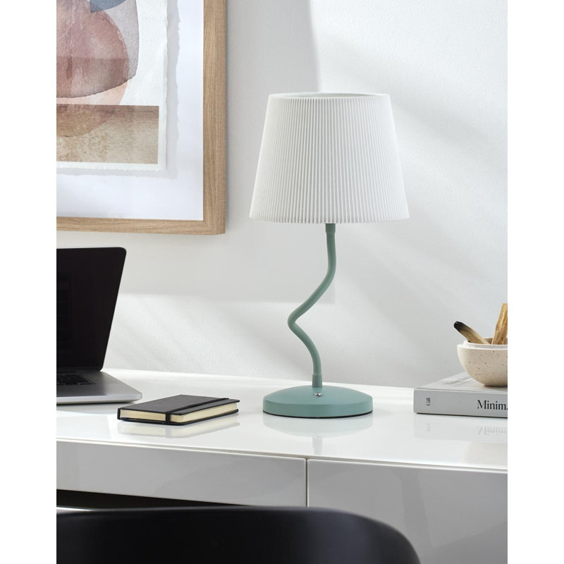 Lampe de table Wilcher, Blanc, Vert