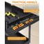 Chariot de service utilitaire à 2 tablettes, chariot de service roulant PP robuste avec roulettes pivotantes à 360 ° (2 avec freins), 550 lb, grande tablette à lèvres, poignée de rangement ergonomique pour entrepôt / garage / nettoyage-136183230-136183231