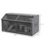 Enceinte de hamster avec plate-forme et rangement, 33,5 po x 18 po x 17 po, pour souris, gris