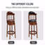 Tabourets de bar en cuir et cuir, chaise de bar pivotante à 360 degrés avec dossier, tabourets de bar à hauteur de comptoir