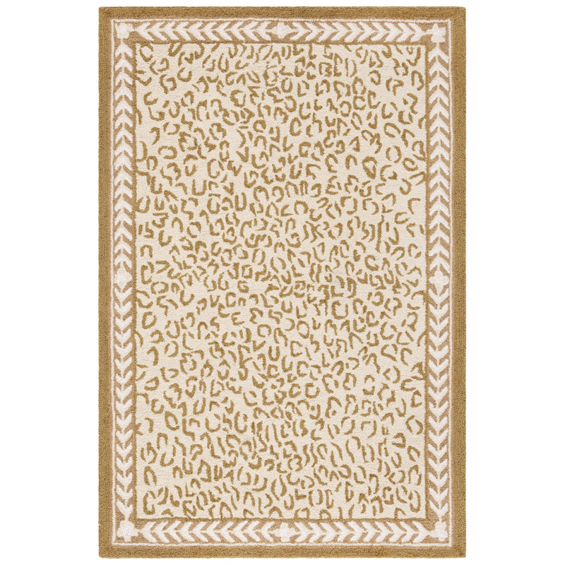 Ivory Floral Hand-Knotted Wool Area Rug