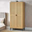 Ellaville 2 Door Solid + Manufactured Wood Wardrobe