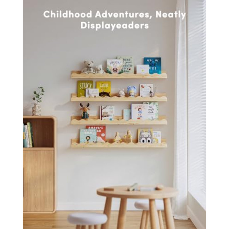 Tablettes Nusery (23 pouces, bois)