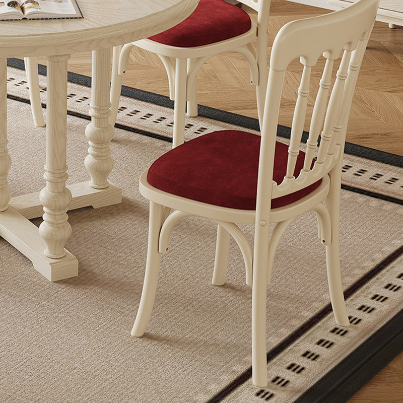 Table ronde en bois massif Exquise et stable, 7 pièces : table, 6 chaises, H 30,7 po x l 47,24 po x P 47,24 po