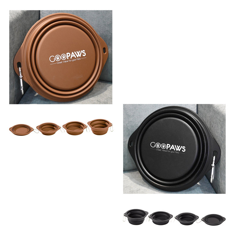 Anti-Skid Pet Bowl, Black/Brown