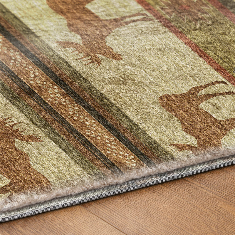 Tapis pour ours et orignal de qualité supérieure lavable à la machine Dream Shag ADS141, Rond 8 pi