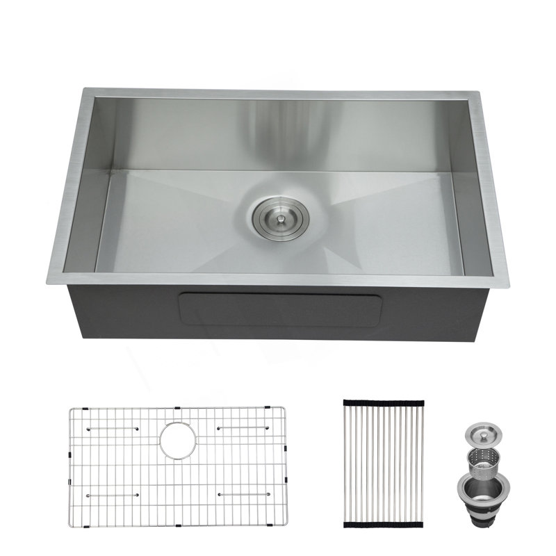Évier de cuisine encastrable 30 po - évier de cuisine encastrable 30 po x 18 po x 9 po en acier inoxydable profond de calibre 16