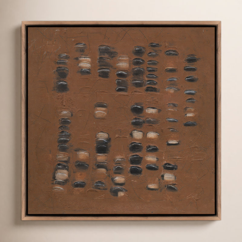 " Adobe " by Jamie Beckwith, 48" H x 48" W, Rustic Walnut Framed