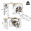 Kitchen Island With 2 Doors, 1 Drawer And Extendable Table-1498017855