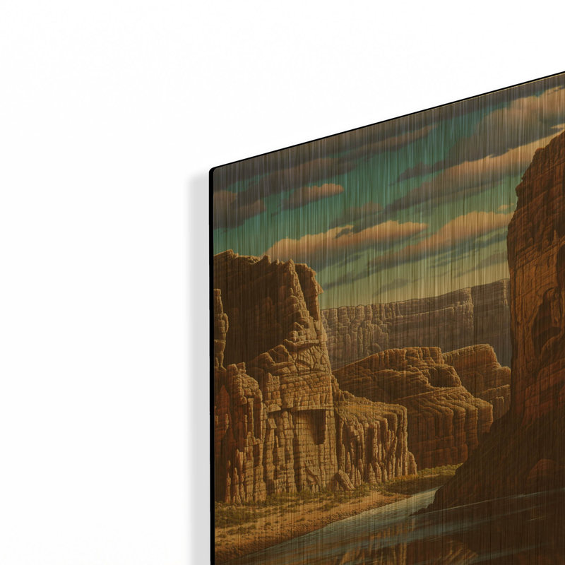 «Master Of Time» par R. Hed, art mural en métal doré, 12 po x 16 po, 12 po x 16 po