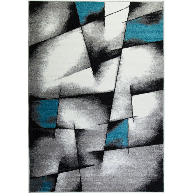 Crosland Abstract Indoor Rug, Rectangle 3'11" x 5'7"