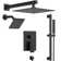 DualJetSpa Pressure-Balanced Shower System, Dual Wall Mount Showerheads with Slide Bar Handheld Spray