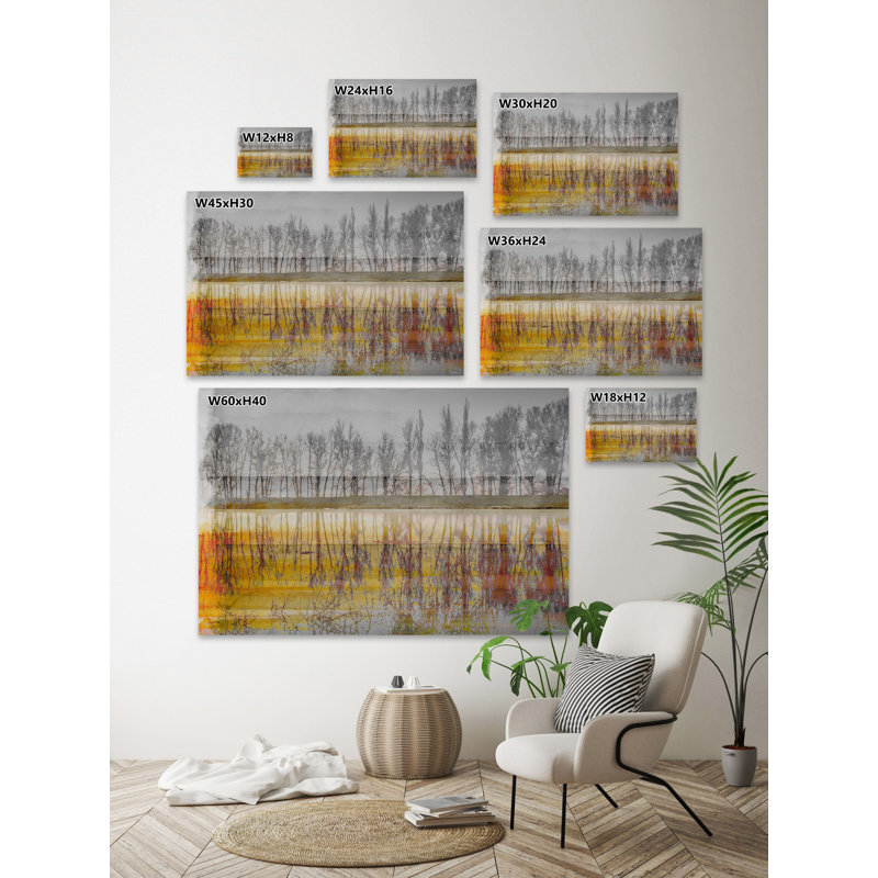 Bernadetta Sunset Lake par Parvez Taj - reproduction de photo sur toile, H 12 po x l 18 po