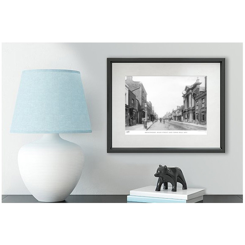 Brentwood, High Street And Town Hall 1895 by Francis Frith - Single Picture Frame Print, 45cm H x 60cm W x 2.3cm D