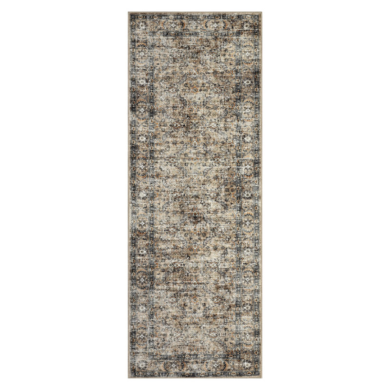 Rectangle Abstract Area Rug, Brown, Rectangle 80 x 150 cm