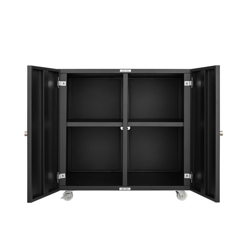 Support d'imprimante mobile avec classeur et roulettes, Noir