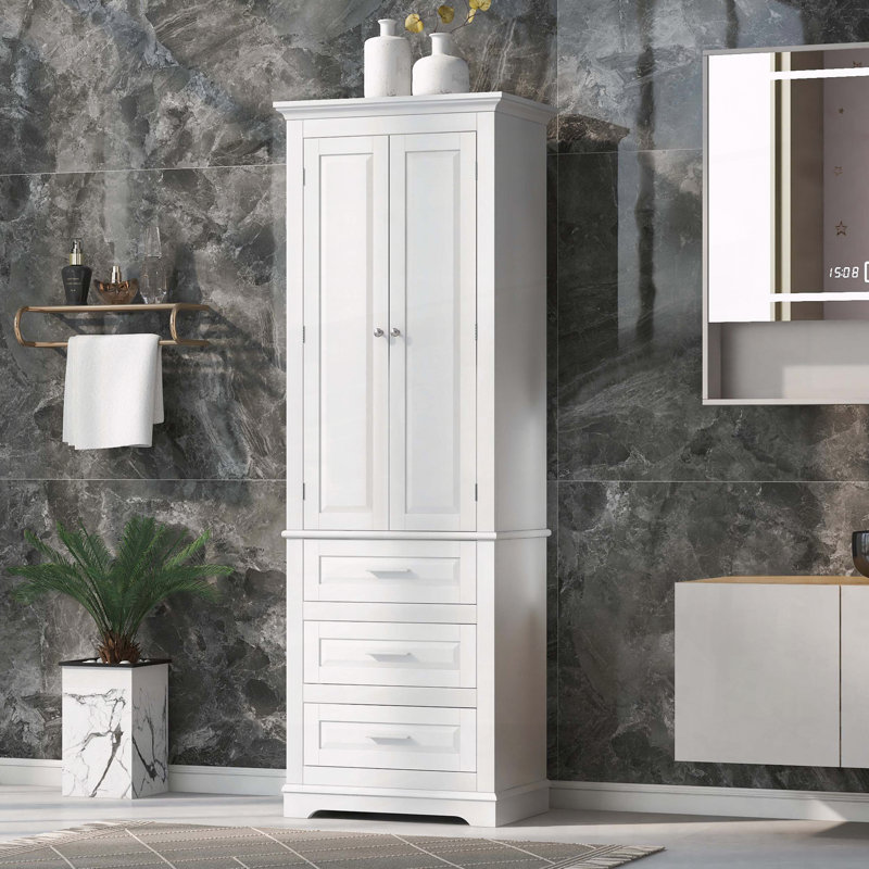 Aidenjohn MDF Bathroom Cabinet, White