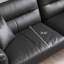 Canapé modulaire noir en cuir véritable-118374687-118374692
