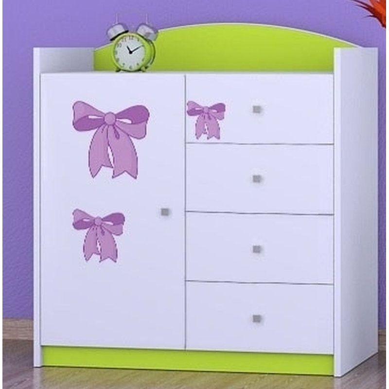 Neuman Kids 4 - Drawer Combo Dresser, Green