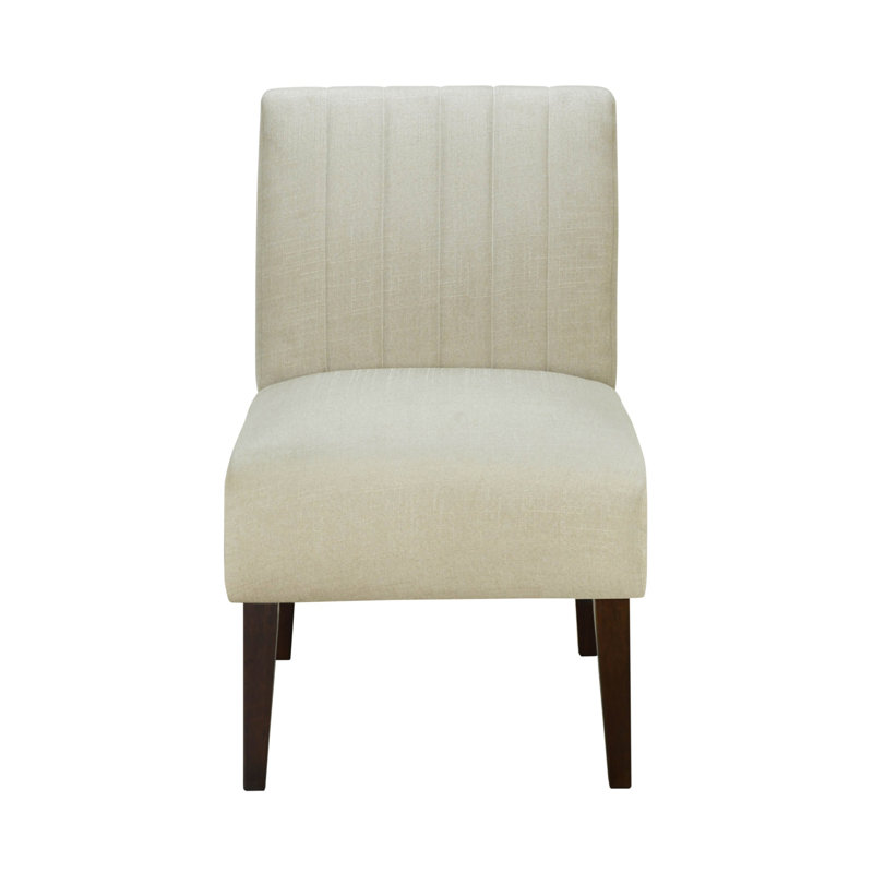 Kaie 29.81'' Wide Side Chair COMFORTABLE ACCENT CHAIR UPHOLSTERED CHAIR PLUSH CHAIR, Beige Fabric