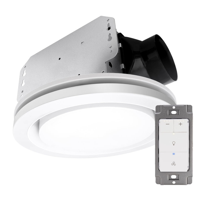 Ventilateur de salle de bain 90 pi³ / min avec ventilateur d'extraction à lumière DEL 3 CCT certifié Energy Star avec gradateur