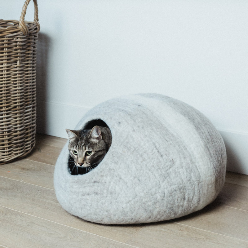 Langton Wool Nest Pet Bed, Light Gray