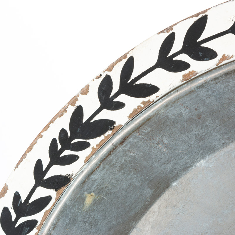 20-inch Diameter Galvanized "Home Sweet Home" Tray