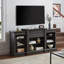 Console multimédia avec grande armoire de rangement, meuble télé multimédia moderne