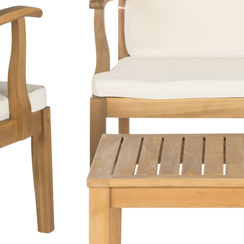 Ensemble de conversation avec canapé et coussins 4 pièces Chatelet, Beige